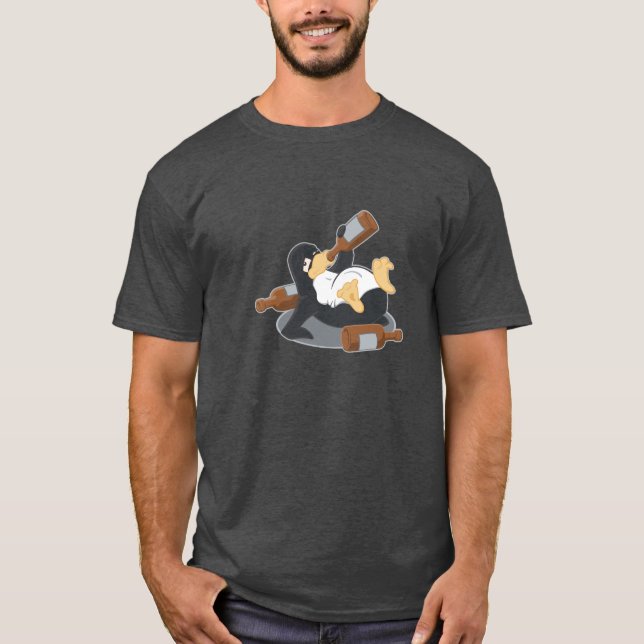Boozing Penguin T-Shirt (Front)