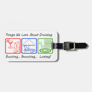 Boozing Snoozing... Luggage Tag (Personalised)