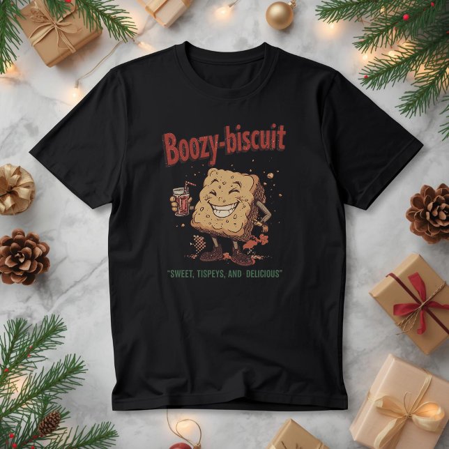 Boozy-Biscuit – Funny Christmas Baking & Drinking  Tri-Blend Shirt (Creator Uploaded)