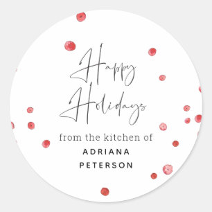 Boozy Cranberries Holiday Baked Goods Classic Round Sticker