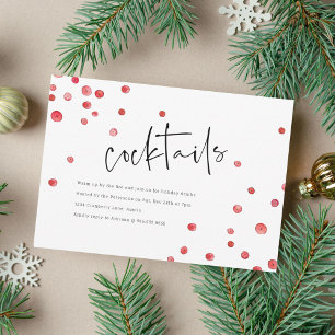 Boozy Cranberries Holiday Party Invitation