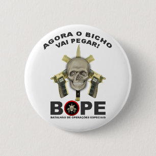 BOPE - Brazilian Police 6 Cm Round Badge