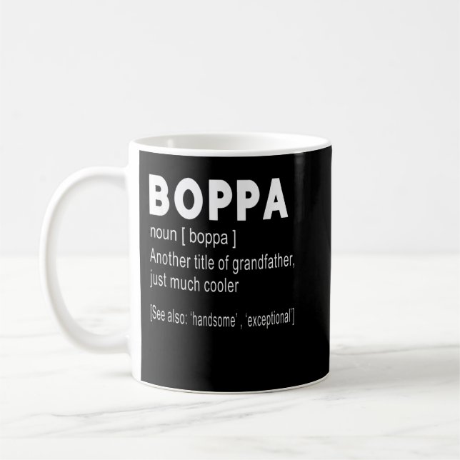 Boppa Definition Funny Gift For GrandFather Men Coffee Mug (Left)