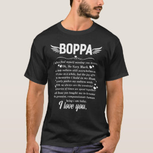 Boppa In Heaven Memory Of My Dad Papa Grandpa T-Shirt
