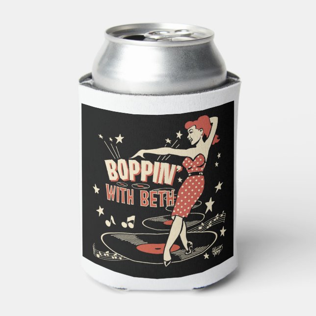 Boppin' With Beth can cooler (Can Front)