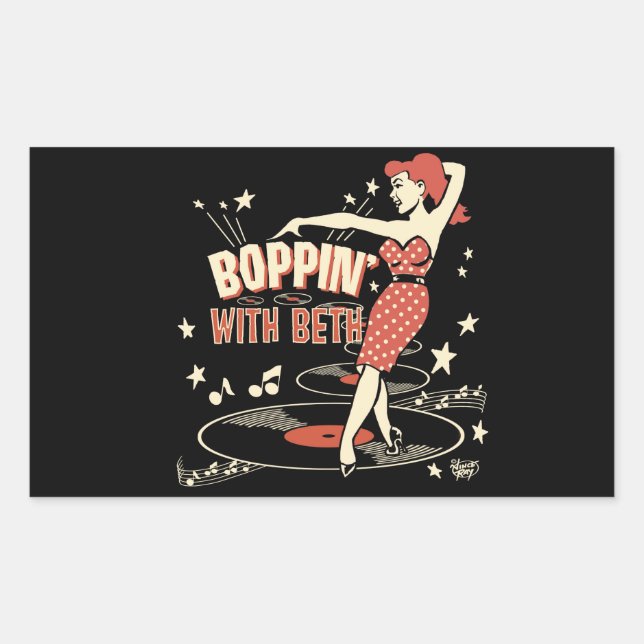 Boppin' With Beth sticker (Front)