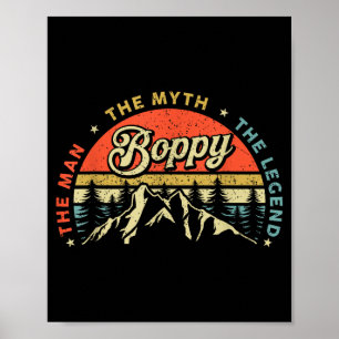 Boppy Man Myth Legend Funny Father's Day Grandpa M Poster