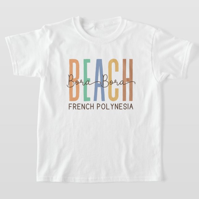 Bora Bora Beach French Polynesia (Sands) T-Shirt (Laydown)