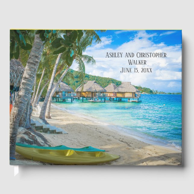 Bora Bora Beach House Bungalows Wedding Guestbook (Front)