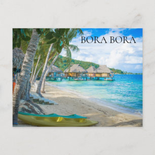 Bora Bora Beach Overwater Bungalows Photo Postcard