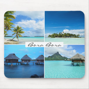 Bora Bora beaches collage photo Mouse Mat