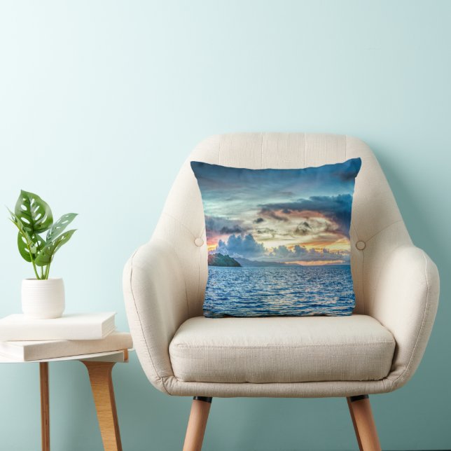 Bora Bora beautiful sunset Cushion (Chair)