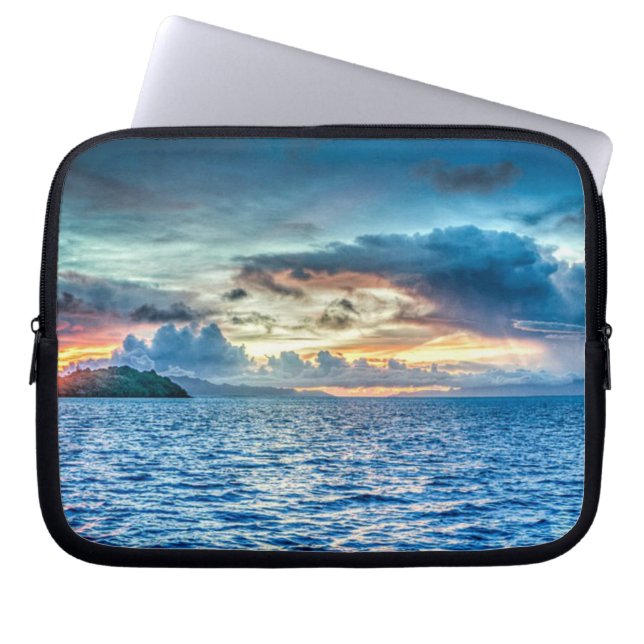 Bora Bora beautiful sunset Laptop Sleeve (Front)