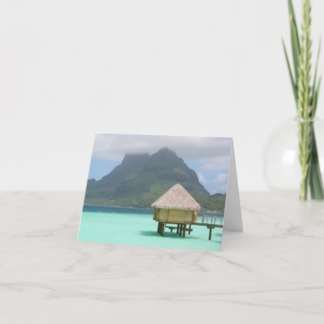 Bora Bora Bungalow Note Card (Front)