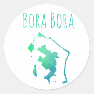Bora Bora Classic Round Sticker