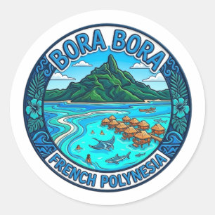 BORA BORA CLASSIC ROUND STICKER