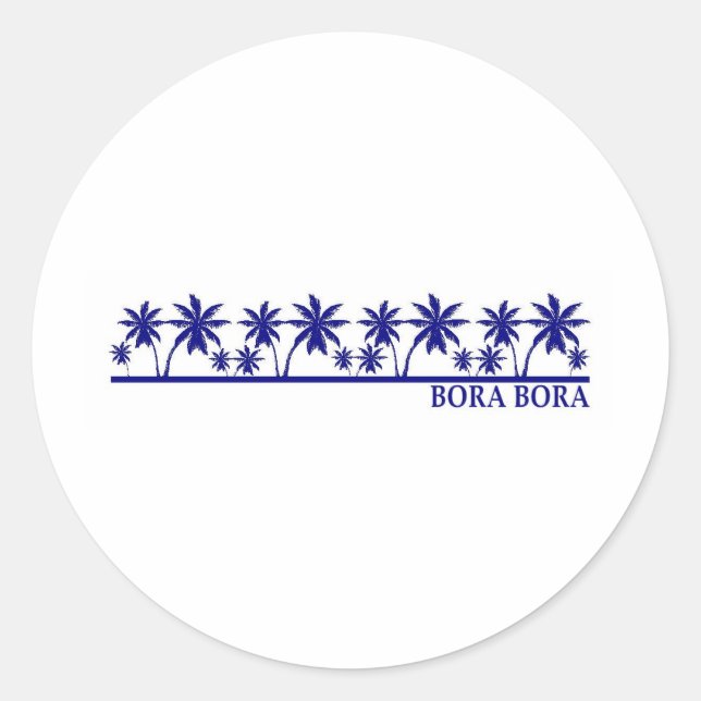 Bora Bora Classic Round Sticker (Front)