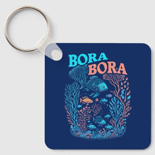 Bora Bora Coral Reef Key Ring (Front)