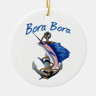Bora Bora Deep Sea Fishing Ceramic Tree Decoration