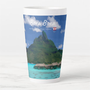 Bora Bora, French Polynesia - Beach Resort Large Latte Mug