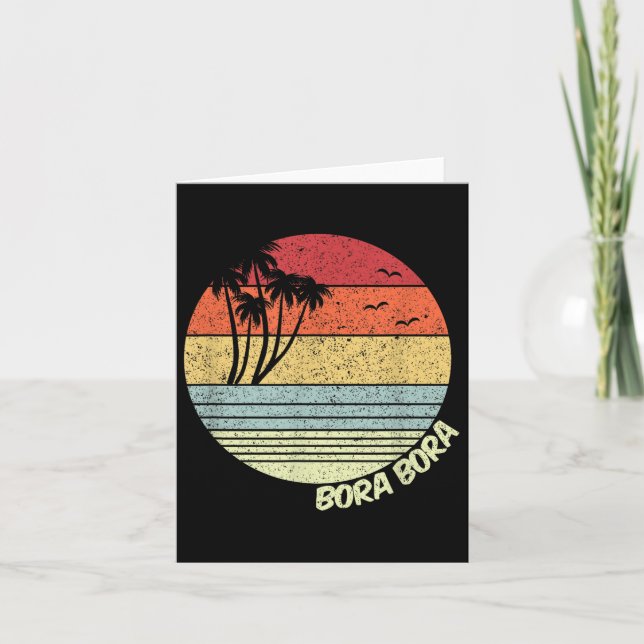 Bora Bora French Polynesia Beach Vacation Souvenir Card (Front)