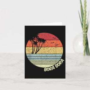 Bora Bora French Polynesia Beach Vacation Souvenir Card