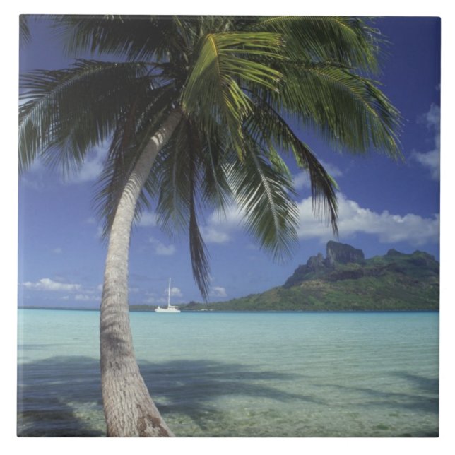 Bora Bora, French Polynesia Mt. Otemanu seen Tile (Front)