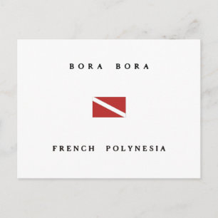 Bora Bora French Polynesia Scuba Dive Flag Postcard