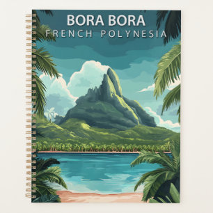 Bora Bora French Polynesia Vintage Tropical Planner