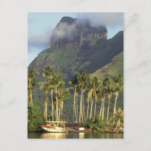 Bora Bora, French Polynesia Waterfront scene and Postcard