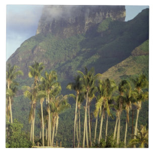 Bora Bora, French Polynesia Waterfront scene and Tile
