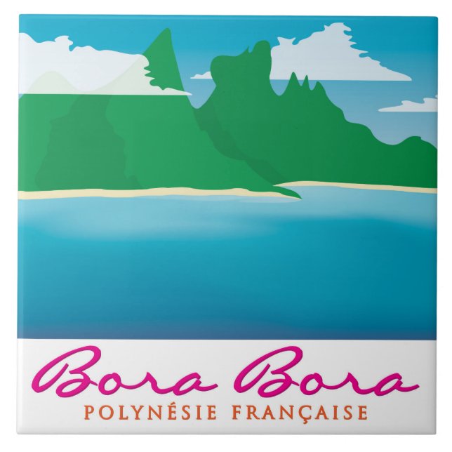 Bora bora landscape tile (Front)