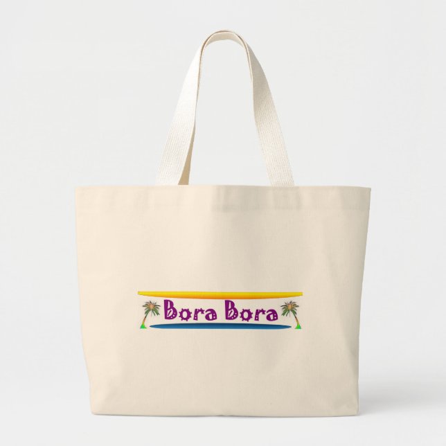 Bora Bora Large Tote Bag (Front)
