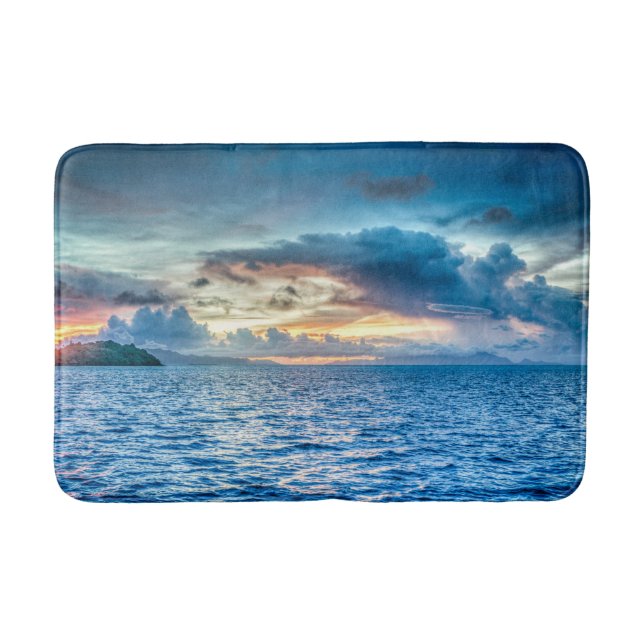 Bora Bora Ocean View Photograph Bath Mat (Front)