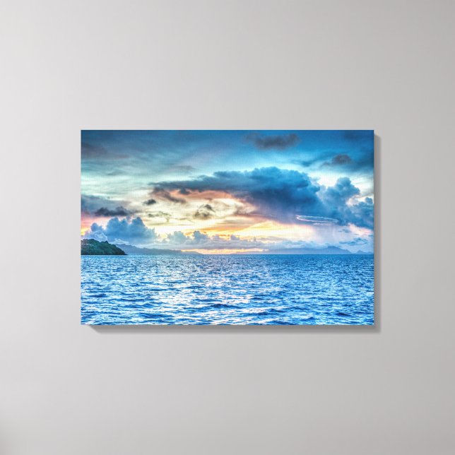Bora Bora Ocean View Photograph Canvas Print (Front)