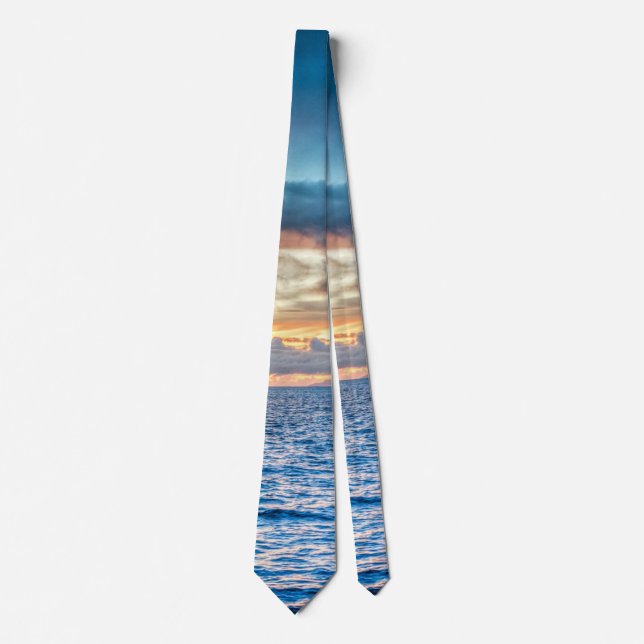 Bora Bora Ocean View Photograph Tie (Front)