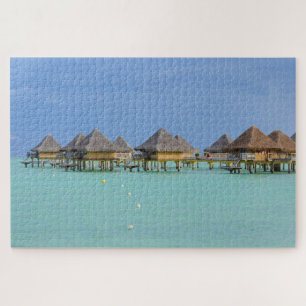 Bora Bora Paradise, Overwater Bungalow Dreams Jigsaw Puzzle