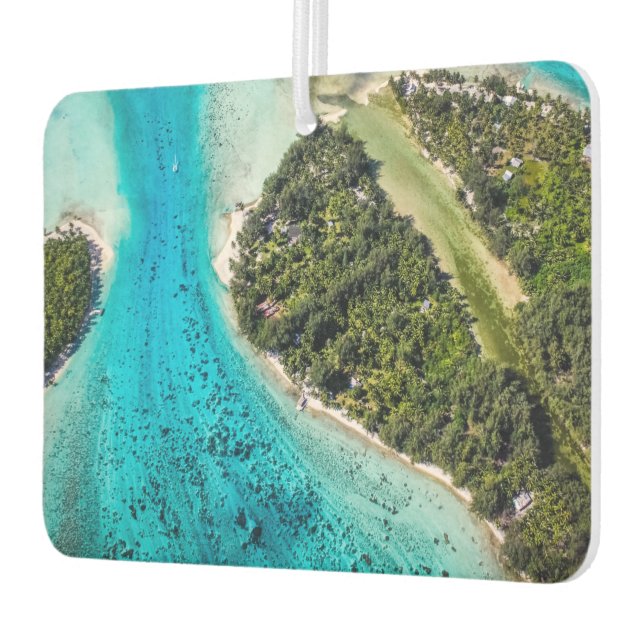 Bora Bora - Pathway To The Ocean Car Air Freshener (Left)