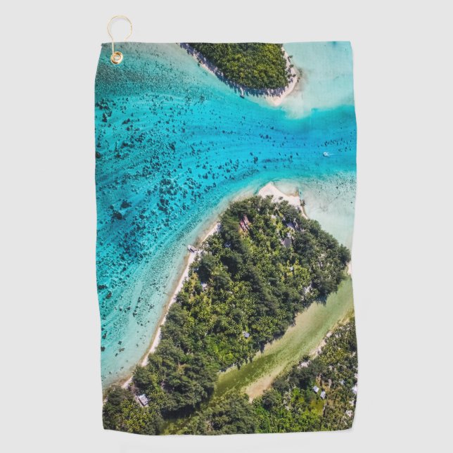 Bora Bora - Pathway To The Ocean Golf Towel (Front)