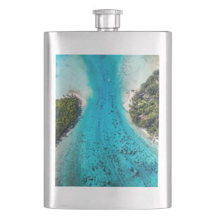 Bora Bora - Pathway To The Ocean Hip Flask