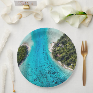 Bora Bora - Pathway To The Ocean Paper Plate