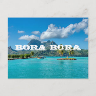 Bora Bora Polynesia Tropical island beach travel Postcard