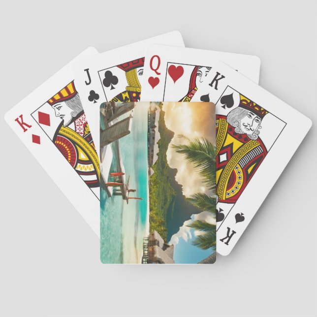 Bora Bora Postcard (Bora Bora d) Playing Cards (Back)