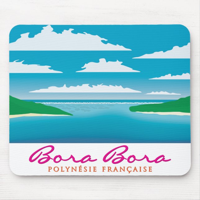 Bora Bora reef Mouse Mat (Front)
