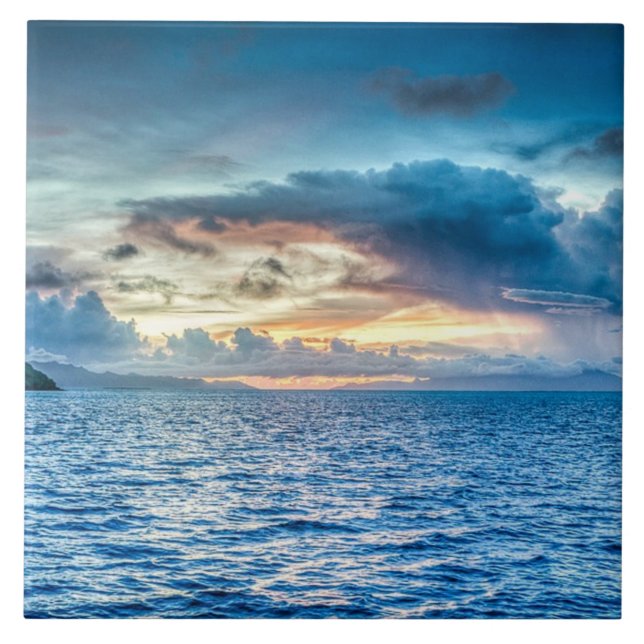 Bora-bora, South Pacific island Tile (Front)