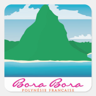 Bora Bora Square Sticker