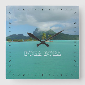 Bora Bora Square Wall Clock