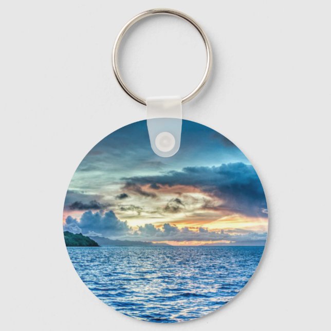 Bora Bora Sunset Key Ring (Front)