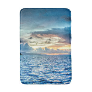 Bora Bora Sunset, scenic photograph, Bath Mat