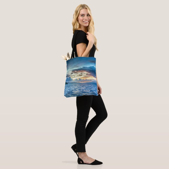 Bora Bora Sunset Tote Bag (On Model)